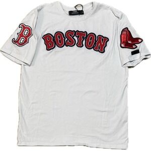 Pro Standard Boston Red Sox White Chenille Patch T-Shirt Mens Medium MLB Luxury